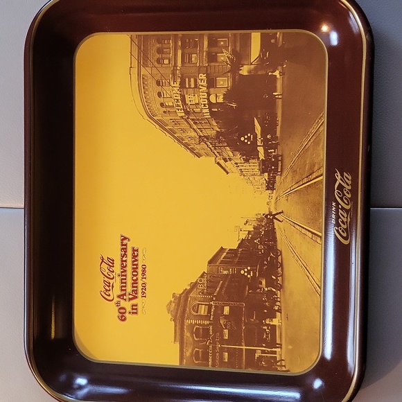 Vintage Coca-Cola 1980 60th Anniversary in Vancouver Tray. - Picture 2 of 7
